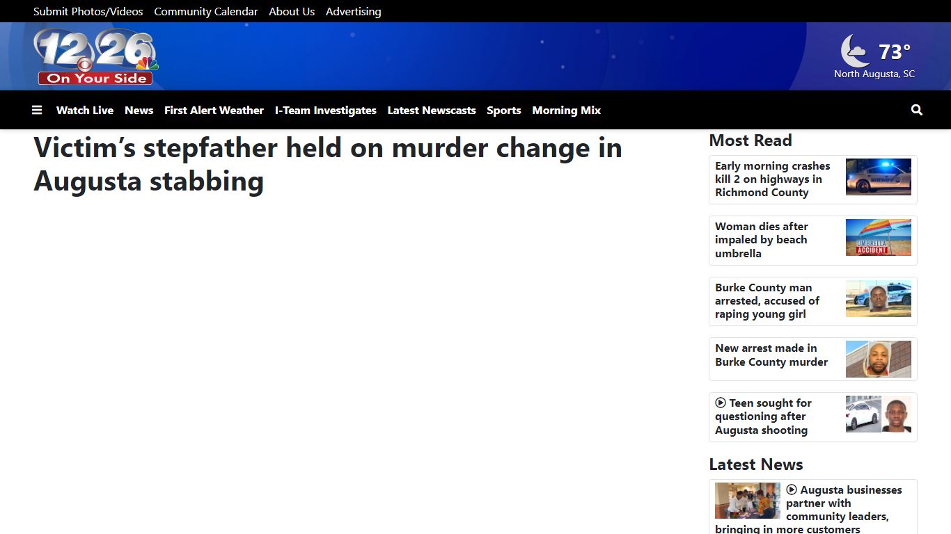 Victim’s stepfather held on murder change in Augusta stabbing